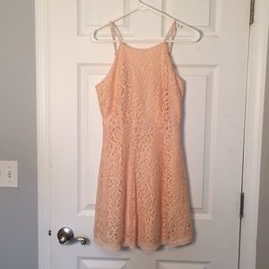 Blush lace dress